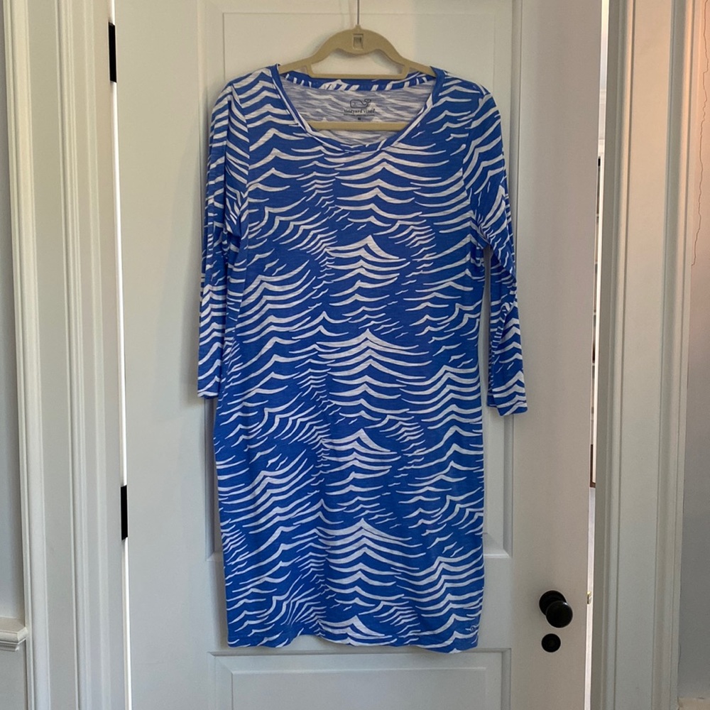 Vineyard Vines Cotton Dress, 3/4 sleeves, size medium